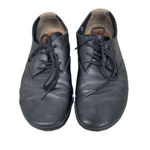Black Men's Vivobarefoot RA II Leather Barefoot Lace-Up Oxford Shoe Size 44 / 11